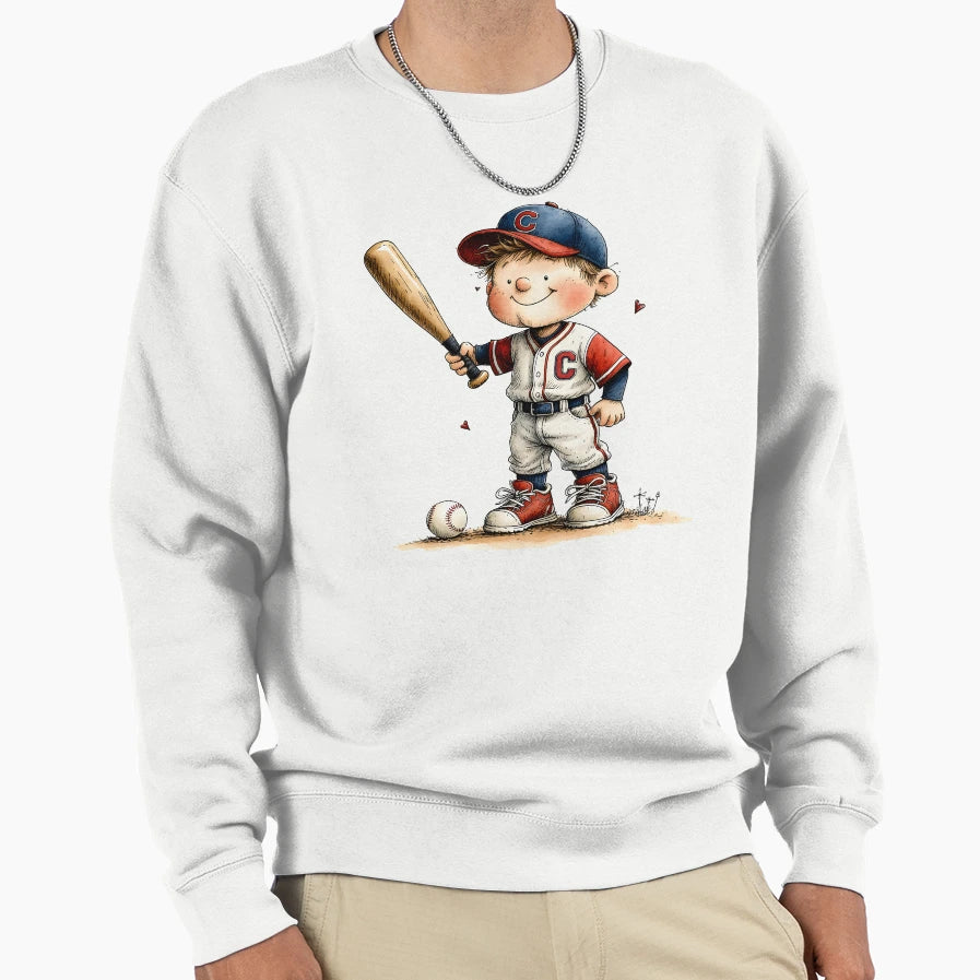 Little Baseball Ready To Hit Sweatshirt - Novelty Apparel Unisex - T-Shirt, Sweatshirt, Hoodie