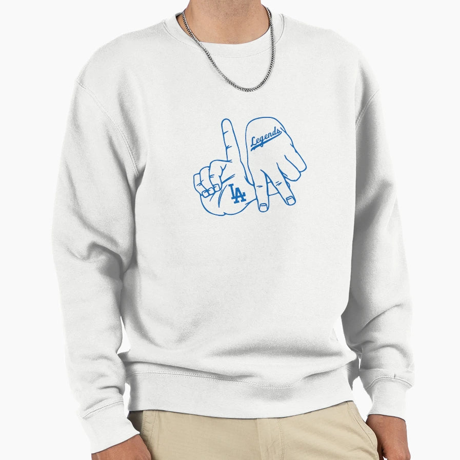 La Hand Sign Baseball Fan Sweatshirt - Streetwear Style Unisex - T-Shirt, Sweatshirt, Hoodie