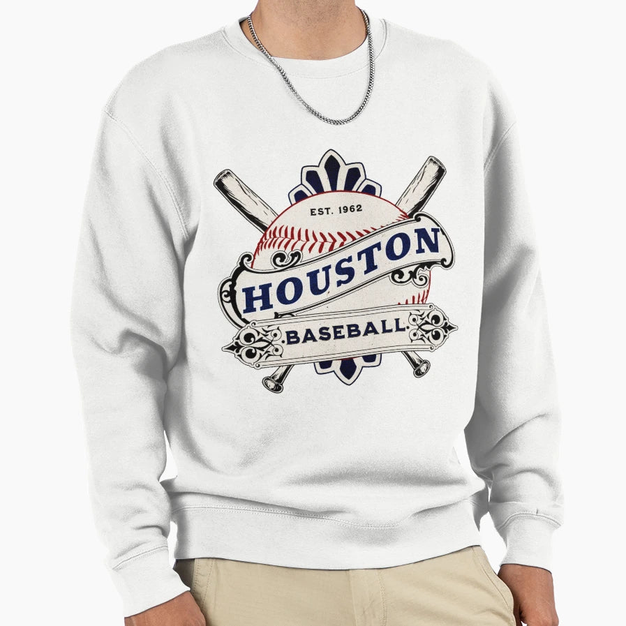 Houston Baseball Sweatshirt - Aesthetic Graphic Unisex - T-Shirt, Sweatshirt, Hoodie