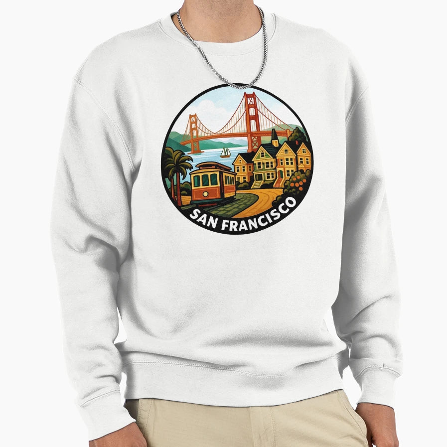 San Francisco California Golden Sweatshirt - Streetwear Style for Adults - T-Shirt, Sweatshirt, Hoodie