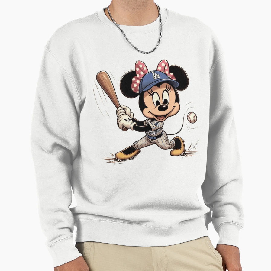 Minnie Mouse Strikes Out Sweatshirt - Minimalist Print Men Women - T-Shirt, Sweatshirt, Hoodie