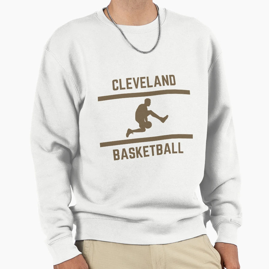 Gold Color Cleveland Basketball Sweatshirt - Streetwear Style for Adults - T-Shirt, Sweatshirt, Hoodie