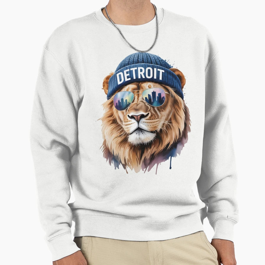 Detroit Lion Sweatshirt - Unique Graphic Men Women - T-Shirt, Sweatshirt, Hoodie