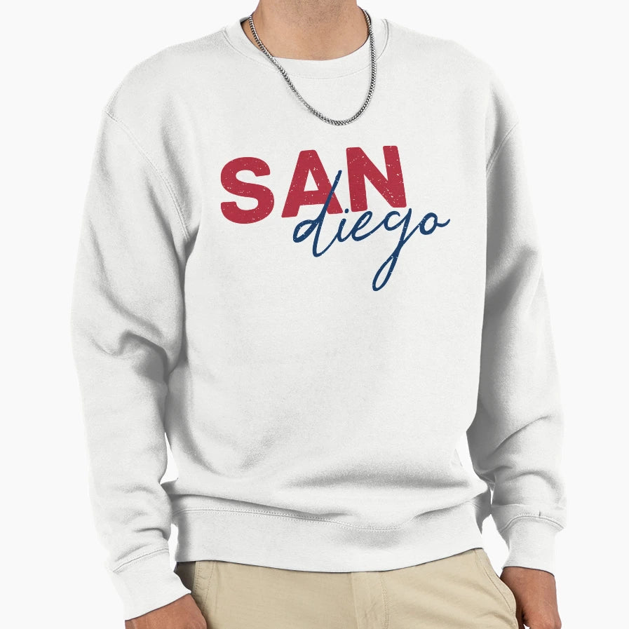San Diego Calligraphy Handwriting Sweatshirt - Unique Graphic for Adults - T-Shirt, Sweatshirt, Hoodie