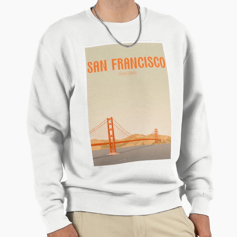 San Francisco California Golden Sweatshirt - Casual Everyday Wear Unisex - T-Shirt, Sweatshirt, Hoodie