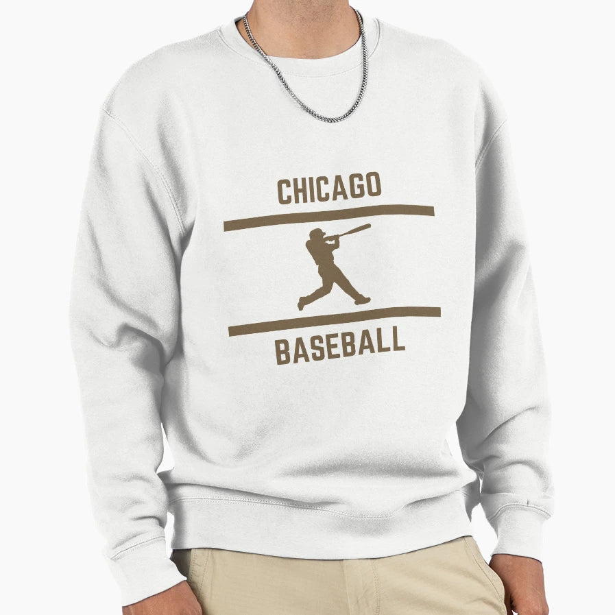 Gold Color Chicago Baseball Sweatshirt - Novelty Apparel Men Women - T-Shirt, Sweatshirt, Hoodie