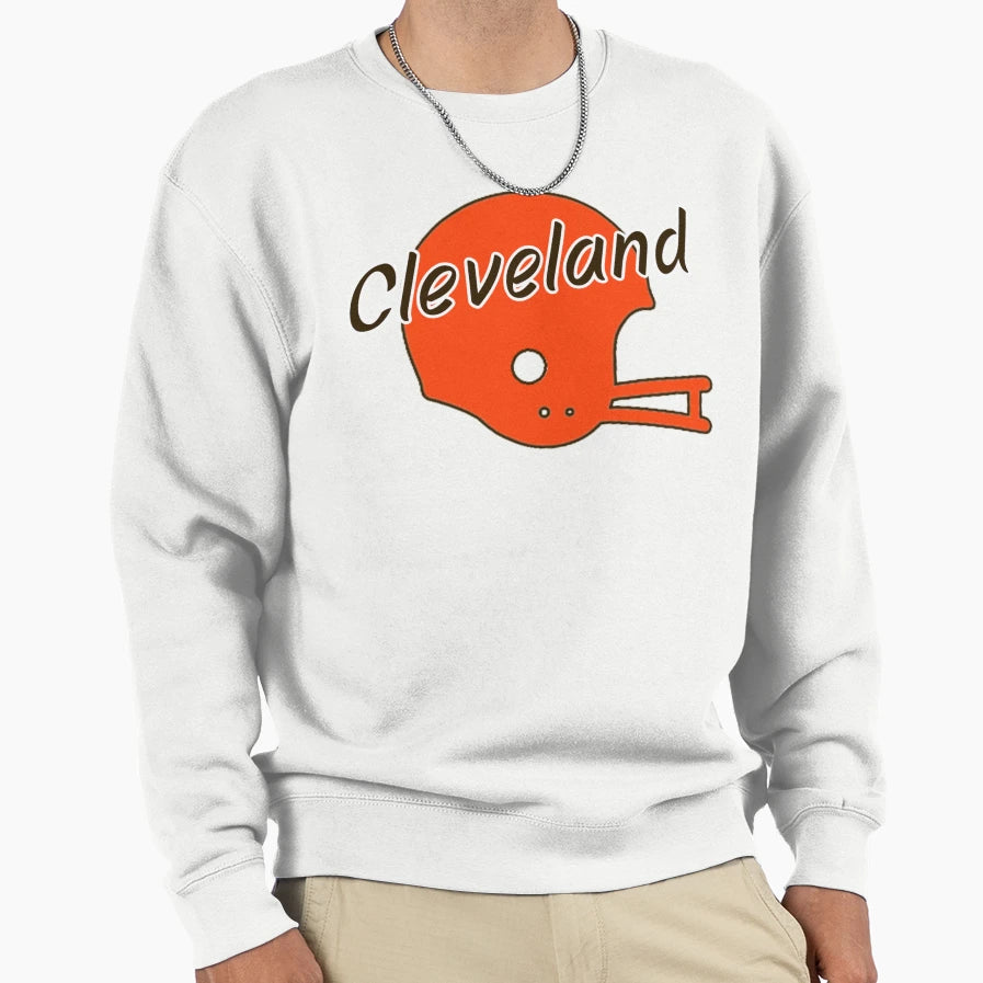 Cleveland Football Sweatshirt - Minimalist Print Men Women - T-Shirt, Sweatshirt, Hoodie
