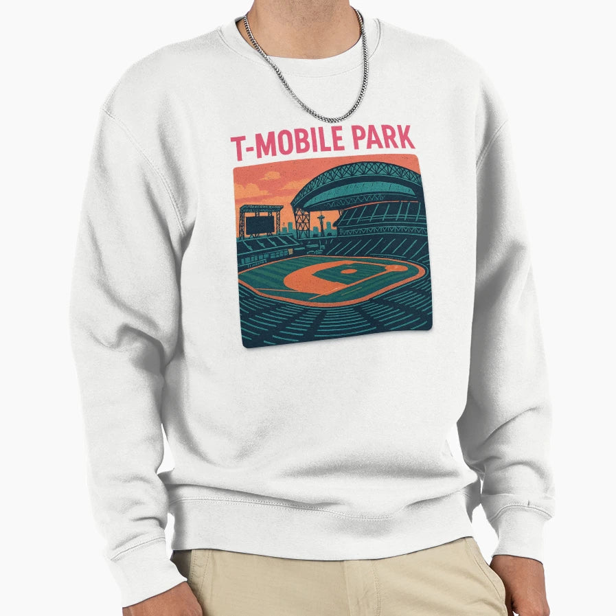 T Mobile Park Seattle Skyline Sweatshirt - Custom Art Print Unisex - T-Shirt, Sweatshirt, Hoodie