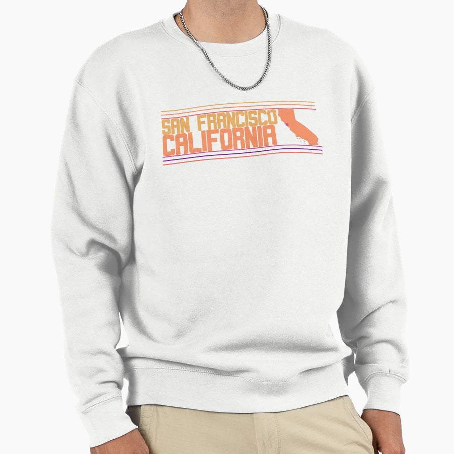 San Francisco California City Marked Sweatshirt - Unique Graphic Men Women - T-Shirt, Sweatshirt, Hoodie