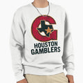 Houston Gamblers Logo Distressed Sweatshirt - Unique Graphic Men Women - T-Shirt, Sweatshirt, Hoodie