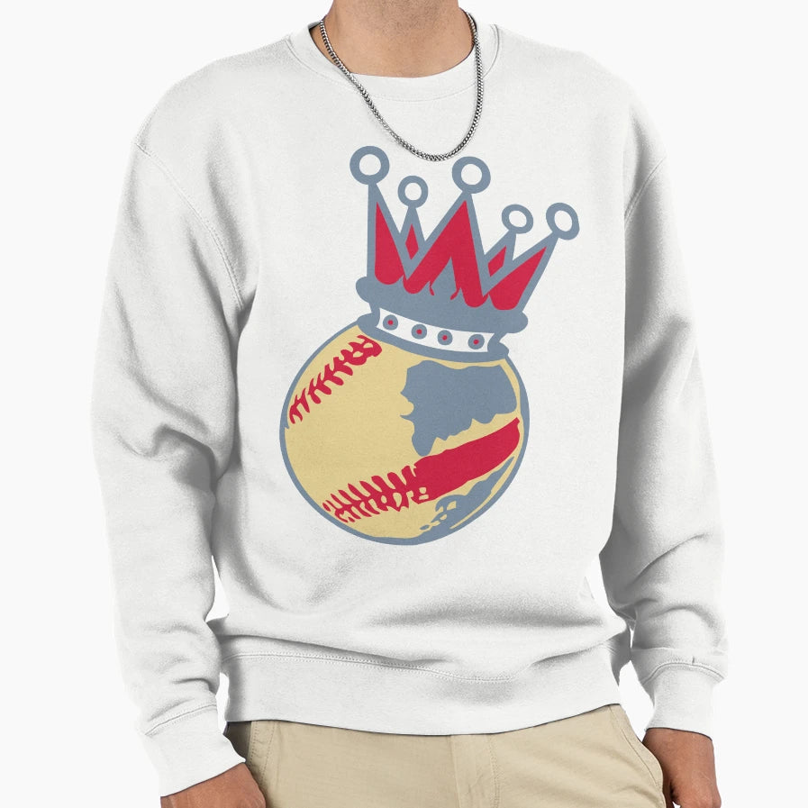 Crown Baseball Sweatshirt - Novelty Apparel Unisex - T-Shirt, Sweatshirt, Hoodie