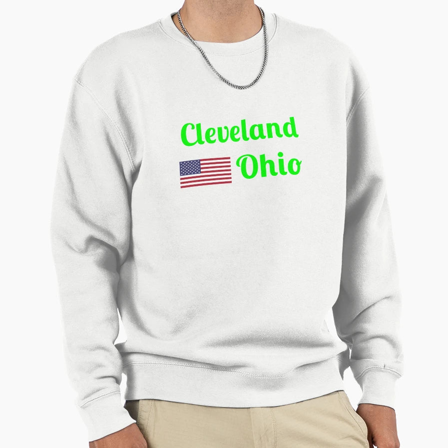 Cleveland Ohio Stylish Prints Sweatshirt - Casual Everyday Wear Men Women - T-Shirt, Sweatshirt, Hoodie