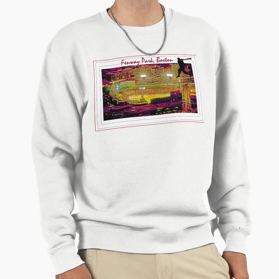 Fenway Park Night Baseball Boston Sweatshirt - Minimalist Print for Adults - T-Shirt, Sweatshirt, Hoodie
