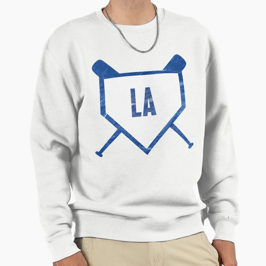 Los Angeles Abbreviation Baseball Home Sweatshirt - Graphic Print Unisex - T-Shirt, Sweatshirt, Hoodie