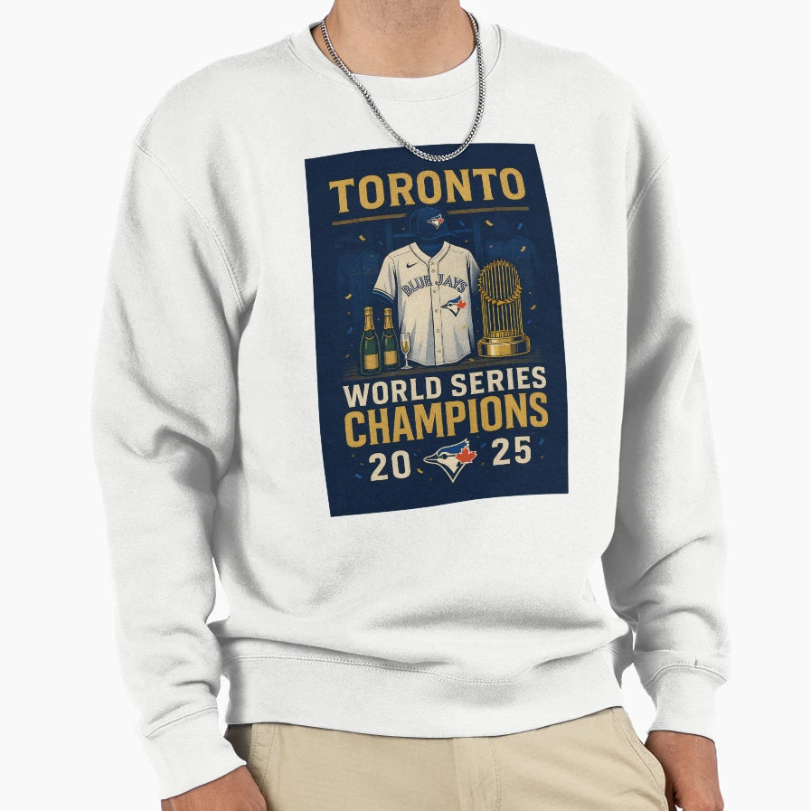 Blue Jays Champions 2025 Locker Room Sweatshirt - Trendy Graphic for Adults - T-Shirt, Sweatshirt, Hoodie