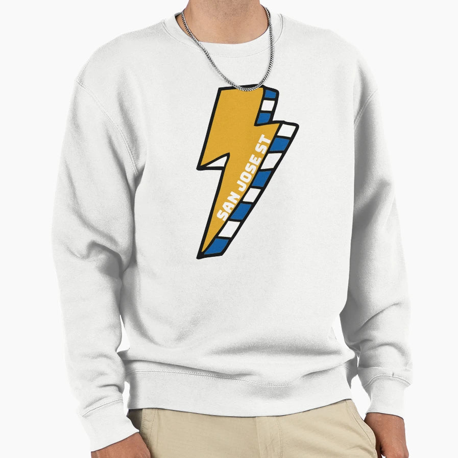 San Jose State University Lightning Sweatshirt - Graphic Print for Adults - T-Shirt, Sweatshirt, Hoodie