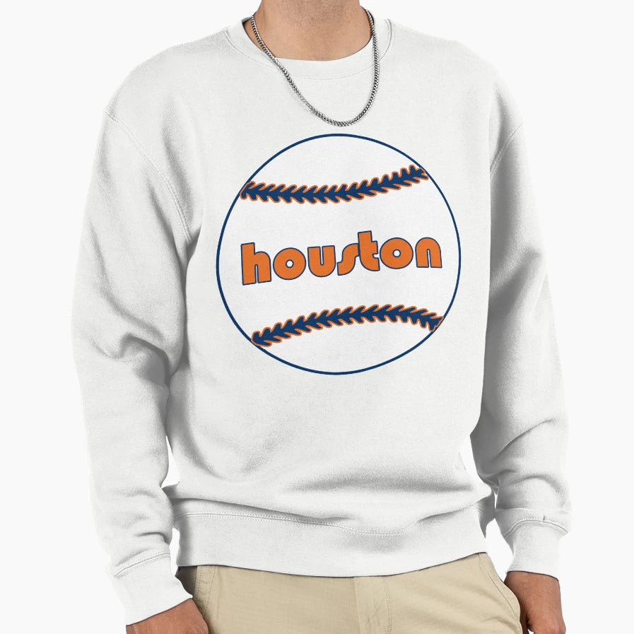 Houston Throwback Baseball Sweatshirt - Streetwear Style Men Women - T-Shirt, Sweatshirt, Hoodie