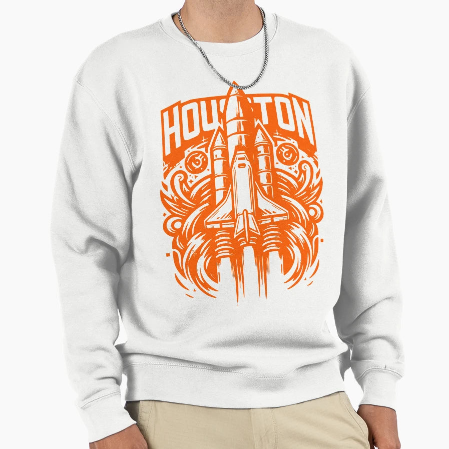 Houston Rocket Sweatshirt - Casual Everyday Wear Men Women - T-Shirt, Sweatshirt, Hoodie