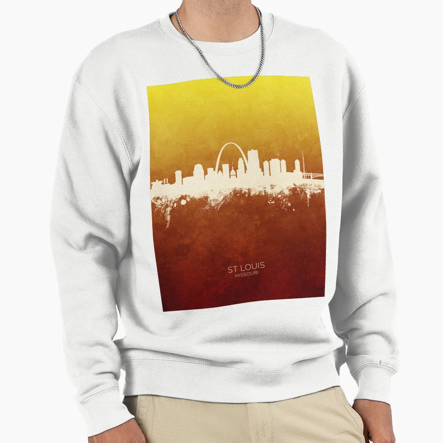 St Louis Missouri Skyline Sweatshirt - Unique Graphic Unisex - T-Shirt, Sweatshirt, Hoodie