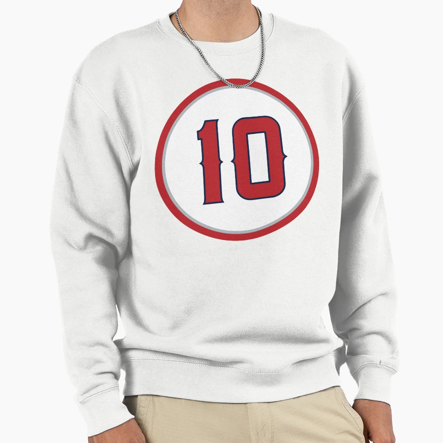 Justin Upton 10 Jersey Number Sweatshirt - Trendy Graphic for Adults - T-Shirt, Sweatshirt, Hoodie