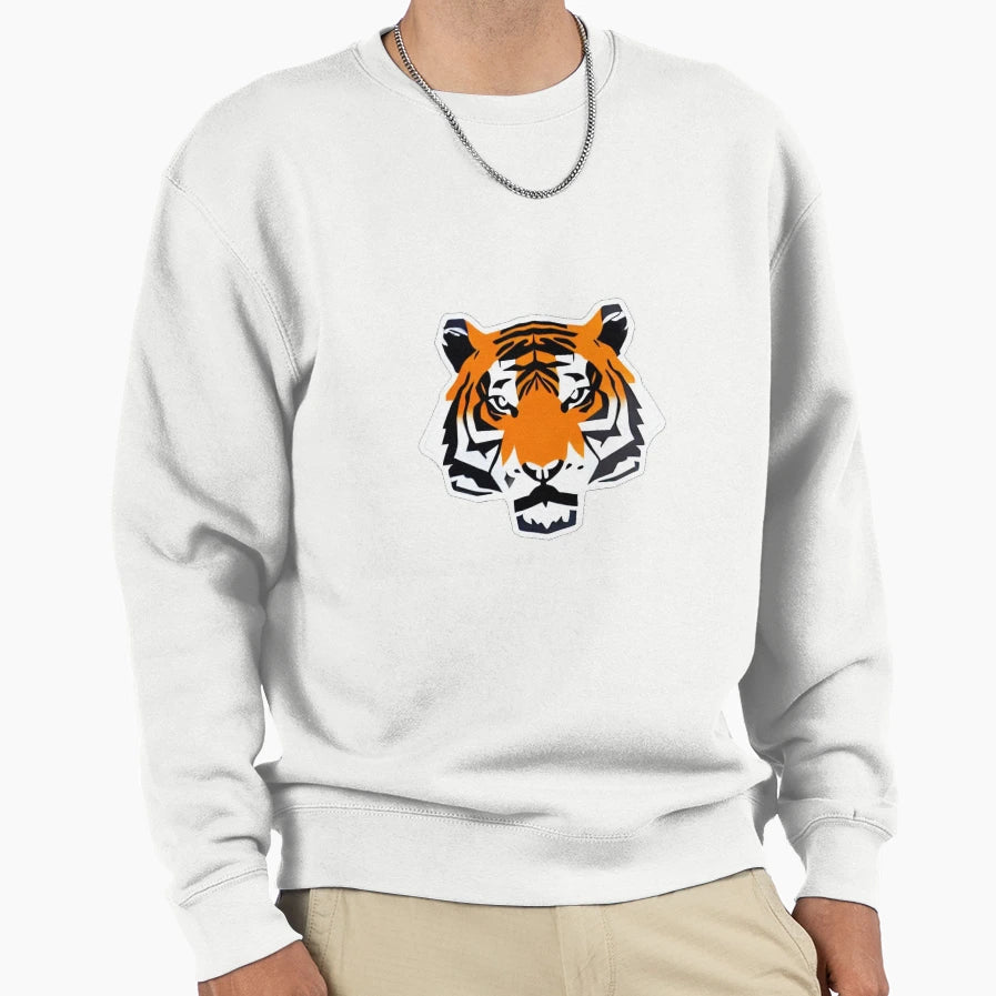 Minimalistic Tiger Sweatshirt - Aesthetic Graphic Men Women - T-Shirt, Sweatshirt, Hoodie
