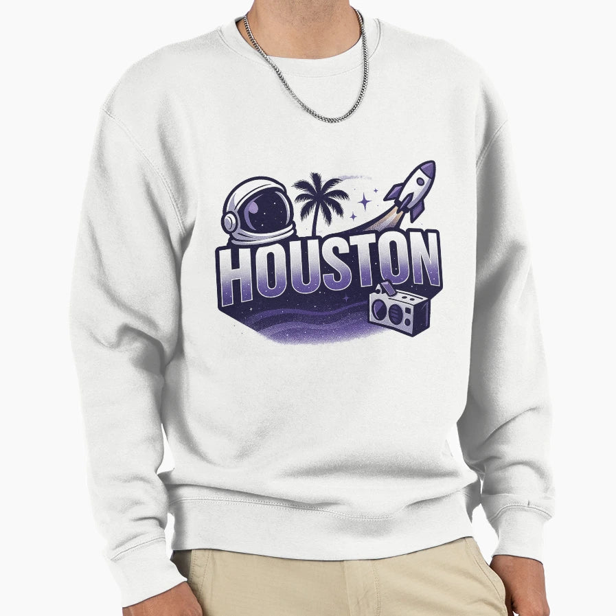 Houston Astronaut Sweatshirt - Fun Novelty Design Unisex - T-Shirt, Sweatshirt, Hoodie