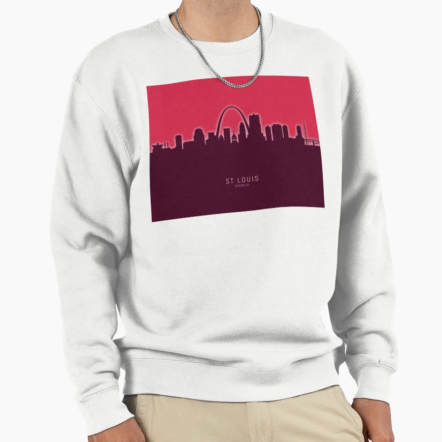 St Louis Missouri Skyline Sweatshirt - Trendy Graphic for Adults - T-Shirt, Sweatshirt, Hoodie
