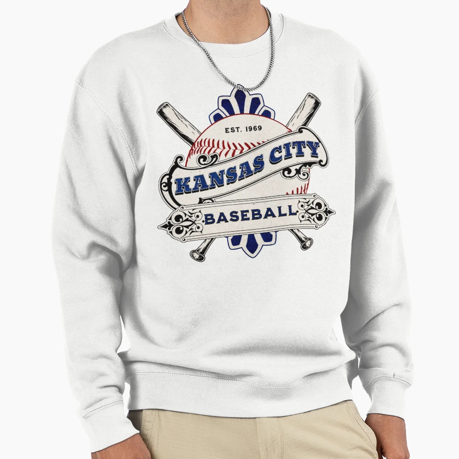 Kansas City Baseball Sweatshirt - Novelty Apparel Men Women - T-Shirt, Sweatshirt, Hoodie
