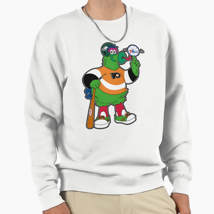 Phillie Phanatic All Sports Sweatshirt - Novelty Apparel for Adults - T-Shirt, Sweatshirt, Hoodie