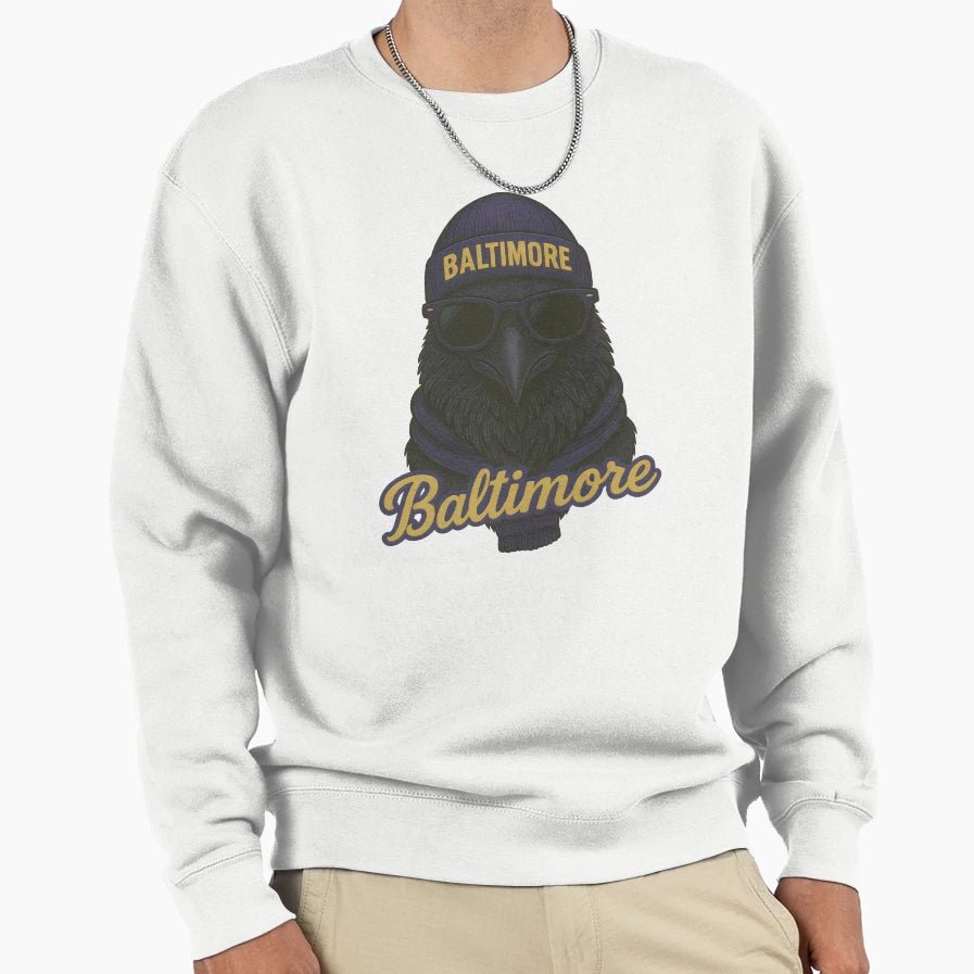 Baltimore Raven Bird Beanie T-Shirt - Streetwear Style for Adults - T-Shirt, Sweatshirt, Hoodie