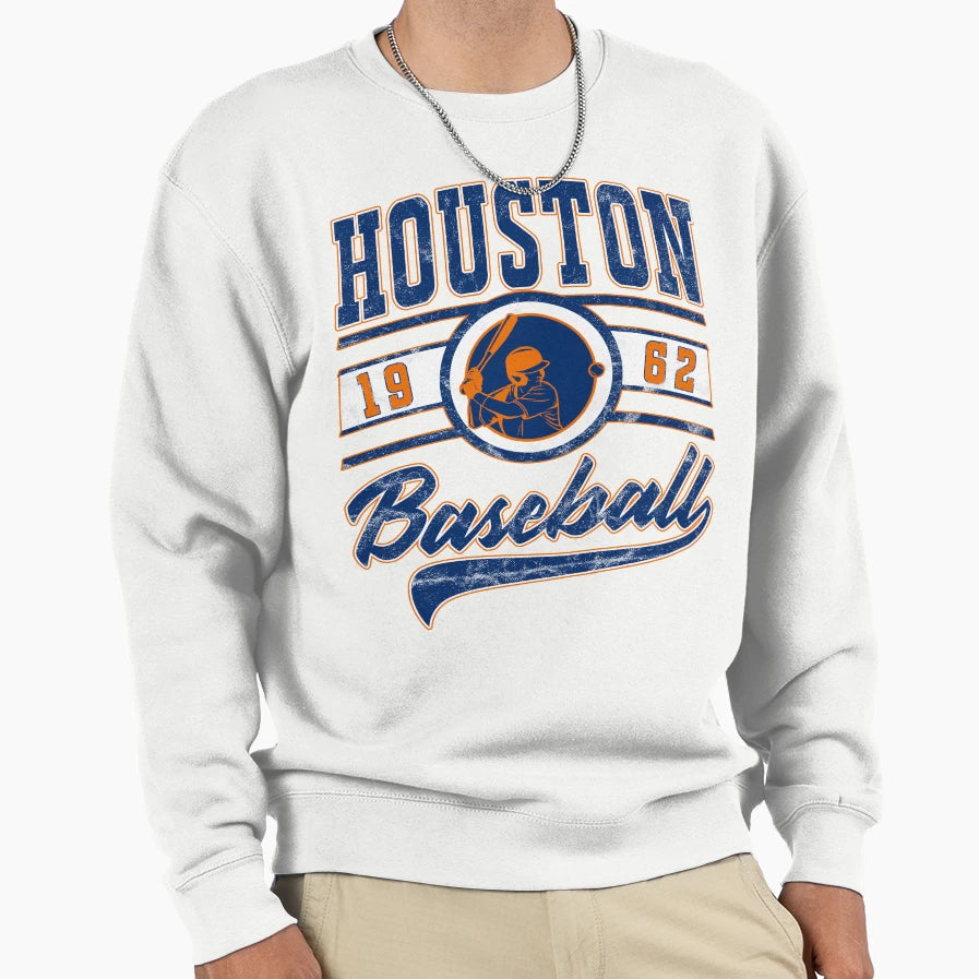 Houston Baseball Sweatshirt - Aesthetic Graphic Men Women - T-Shirt, Sweatshirt, Hoodie