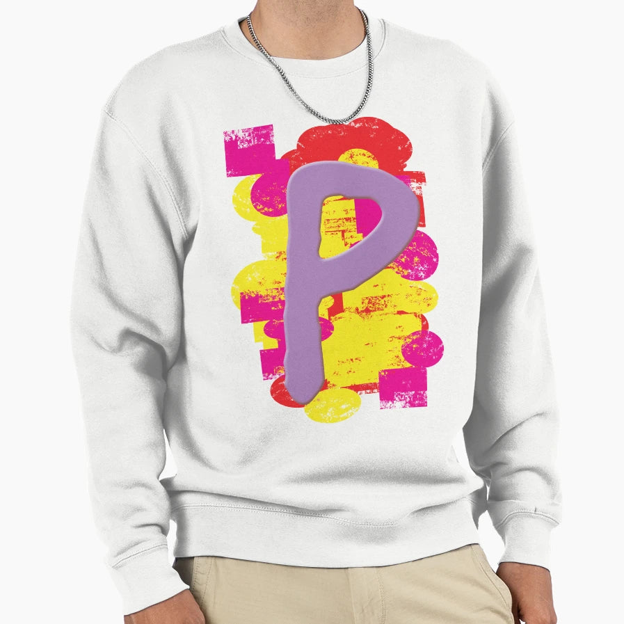 P Letter Letter P Sweatshirt - Casual Everyday Wear for Adults - T-Shirt, Sweatshirt, Hoodie