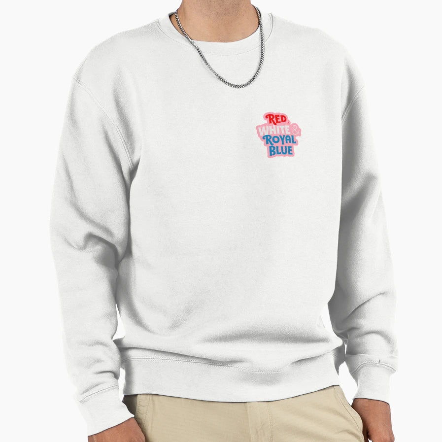 Red White Royal Blue Front Cover Sweatshirt - Custom Art Print Unisex - T-Shirt, Sweatshirt, Hoodie