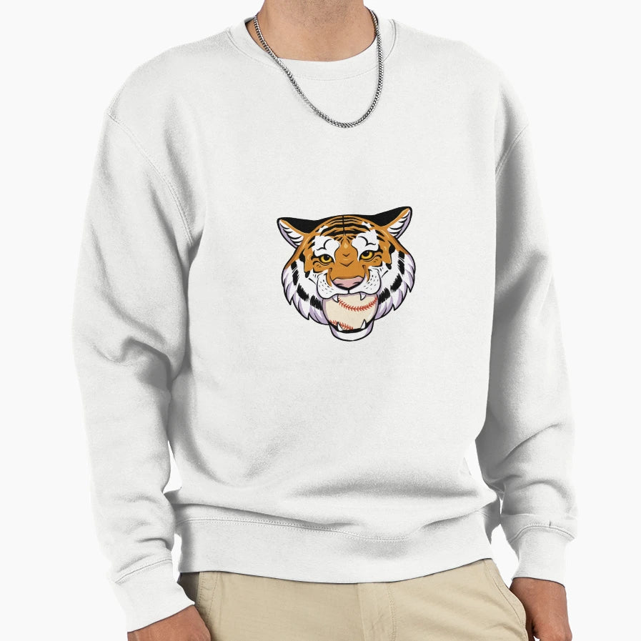 Baseball Tiger Sweatshirt - Minimalist Print Unisex - T-Shirt, Sweatshirt, Hoodie
