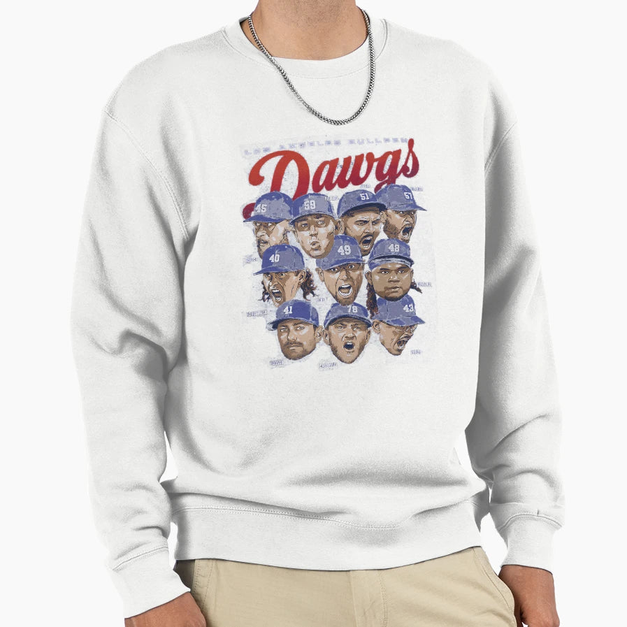 Los Angeles D Bullpen Dawgs Sweatshirt - Fun Novelty Design for Adults - T-Shirt, Sweatshirt, Hoodie