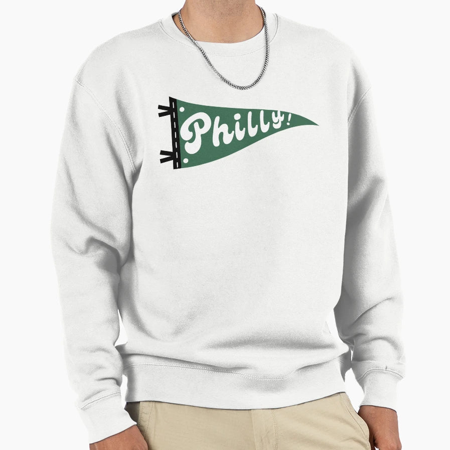 Philadelphia Banner Sweatshirt - Minimalist Print Unisex - T-Shirt, Sweatshirt, Hoodie