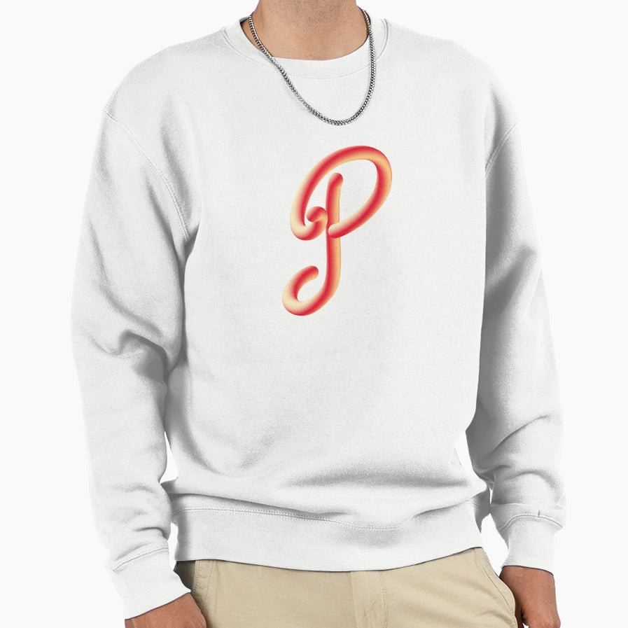 P Neon 3D Letter Monogram Sweatshirt - Novelty Apparel Unisex - T-Shirt, Sweatshirt, Hoodie