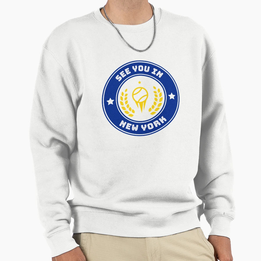 See You New York Tennis Sweatshirt - Aesthetic Graphic for Adults - T-Shirt, Sweatshirt, Hoodie