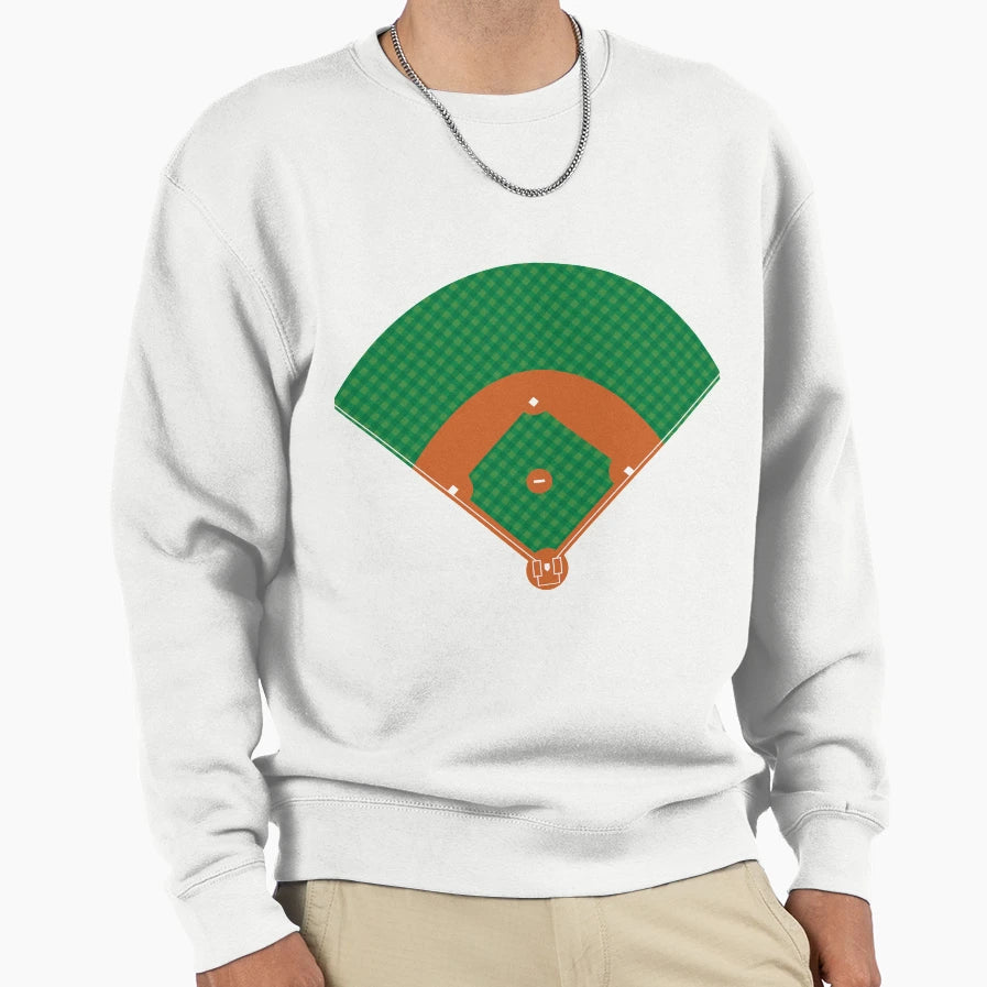 Baseball Field Sweatshirt - Novelty Apparel for Adults - T-Shirt, Sweatshirt, Hoodie