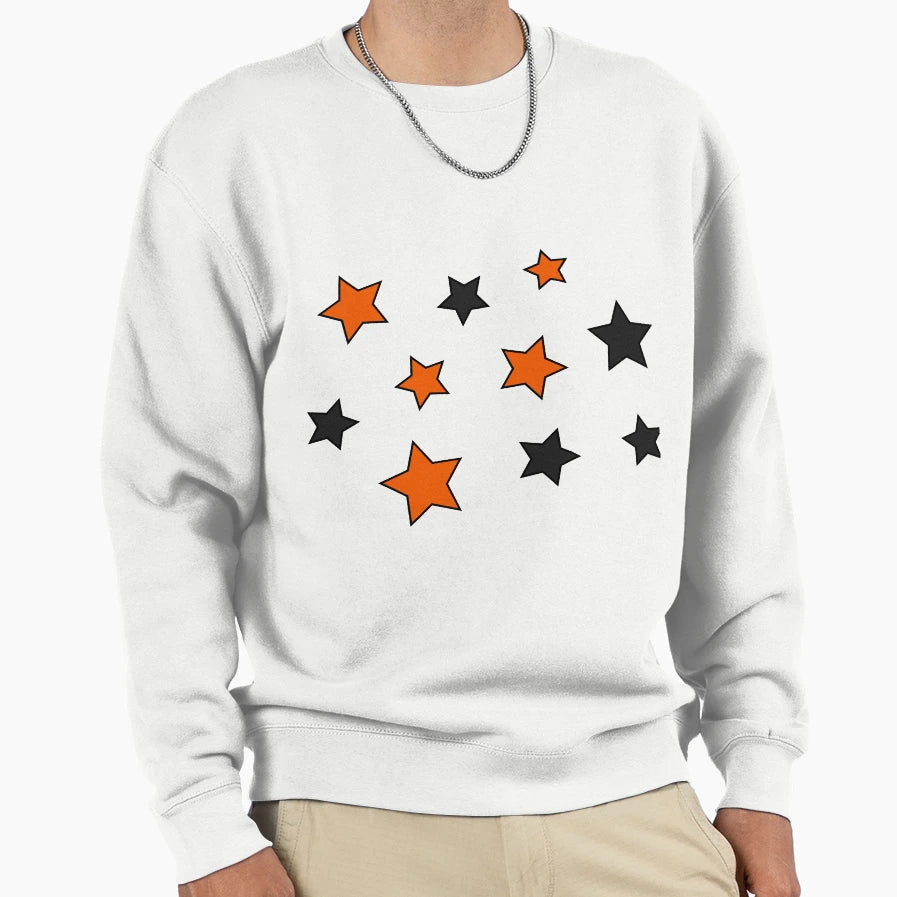 Orange And Black Stars School And Sweatshirt - Minimalist Print Men Women - T-Shirt, Sweatshirt, Hoodie