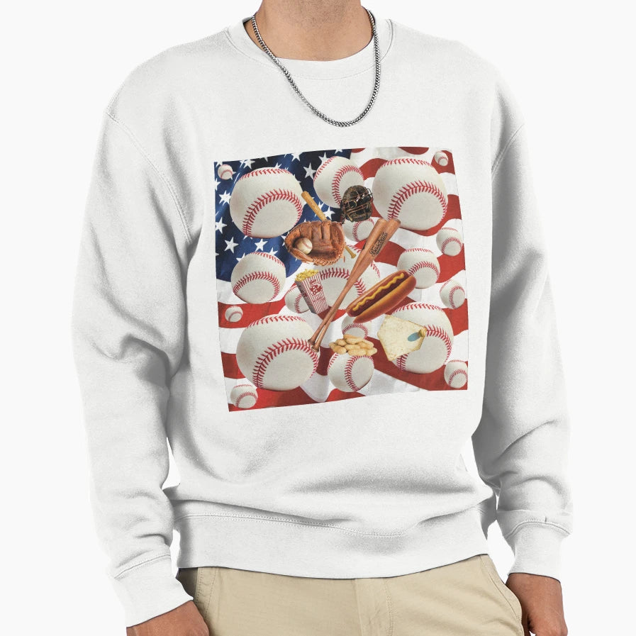 Baseball Americas Pastime Sweatshirt - Aesthetic Graphic Unisex - T-Shirt, Sweatshirt, Hoodie
