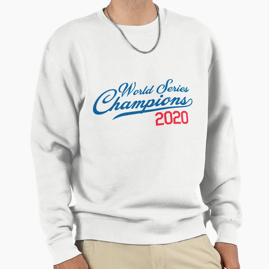 Dodger Ws Champs White Sweatshirt - Unique Graphic Unisex - T-Shirt, Sweatshirt, Hoodie