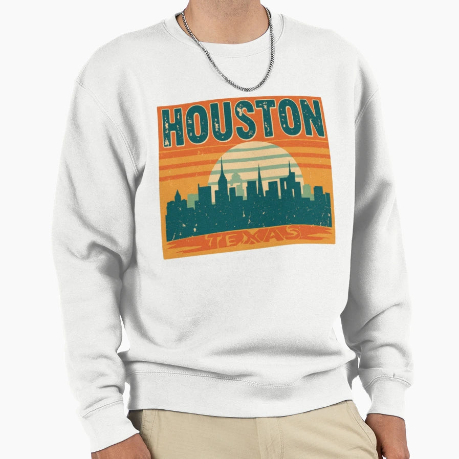 Houston Texas Sweatshirt - Aesthetic Graphic Unisex - T-Shirt, Sweatshirt, Hoodie