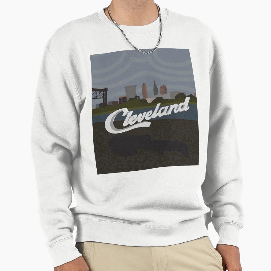 Cle Skyline Sweatshirt - Minimalist Print Unisex - T-Shirt, Sweatshirt, Hoodie