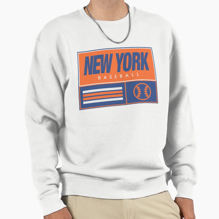 New York Baseball Sweatshirt - Aesthetic Graphic Men Women - T-Shirt, Sweatshirt, Hoodie