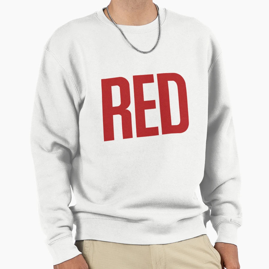 Red Music Sweatshirt - Minimalist Print Unisex - T-Shirt, Sweatshirt, Hoodie