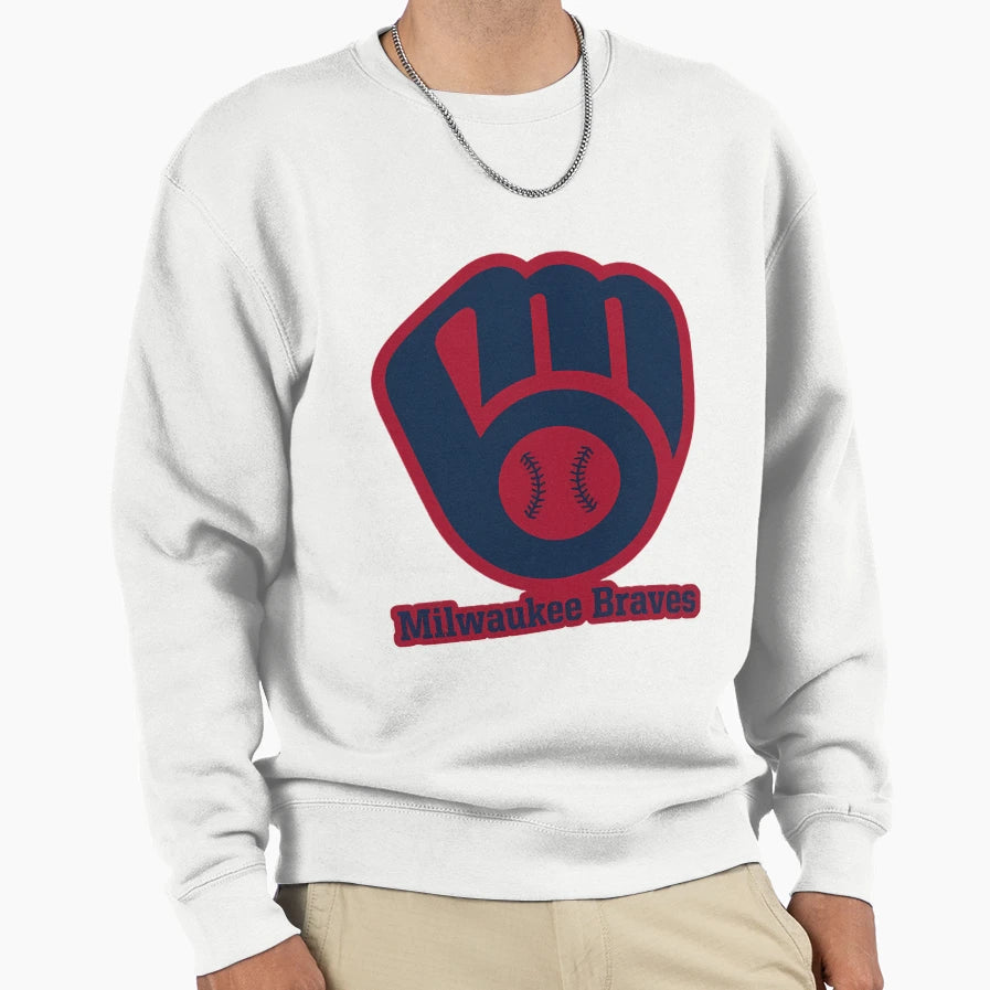 Milwaukee Braves Sweatshirt - Casual Everyday Wear for Adults - T-Shirt, Sweatshirt, Hoodie