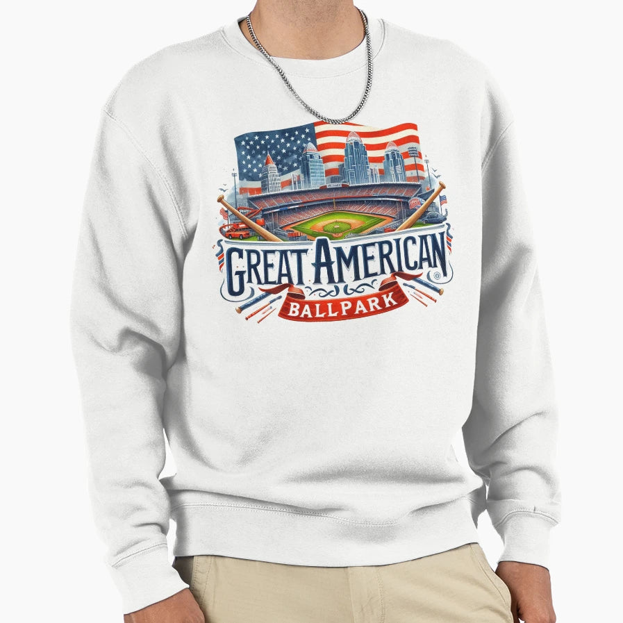 Great American Ballpark Sweatshirt - Graphic Print Men Women - T-Shirt, Sweatshirt, Hoodie