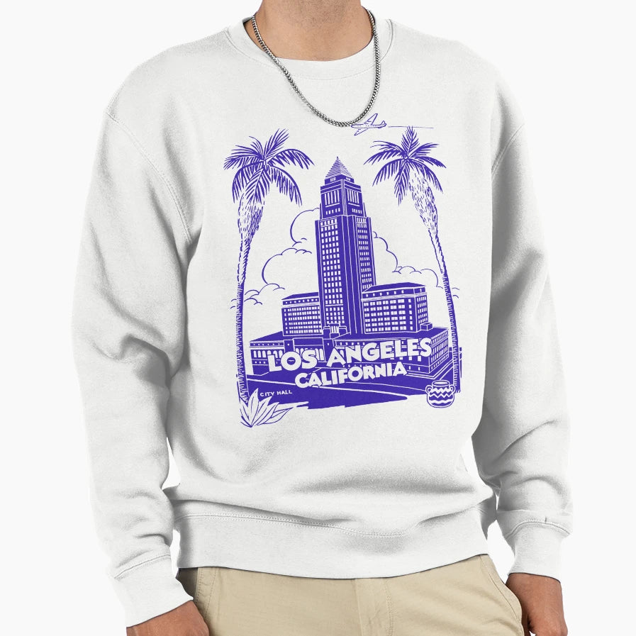 1935 Los Angeles City Hall Sweatshirt - Casual Everyday Wear for Adults - T-Shirt, Sweatshirt, Hoodie