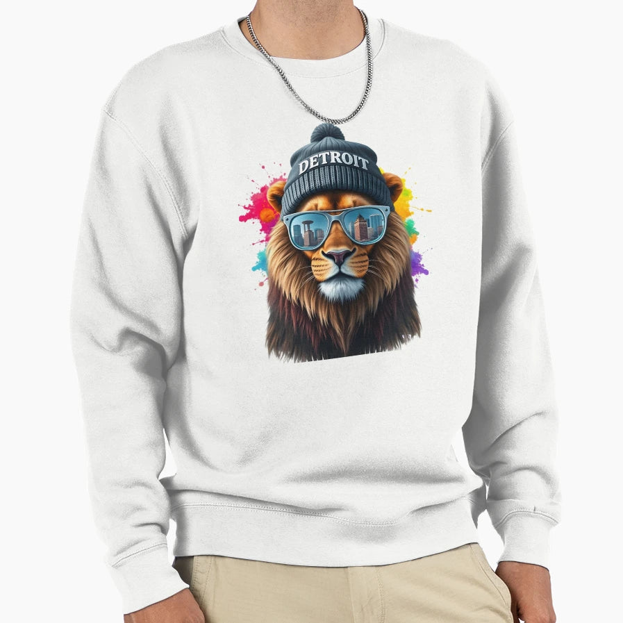 Detroit Lion Sweatshirt - Graphic Print Men Women - T-Shirt, Sweatshirt, Hoodie